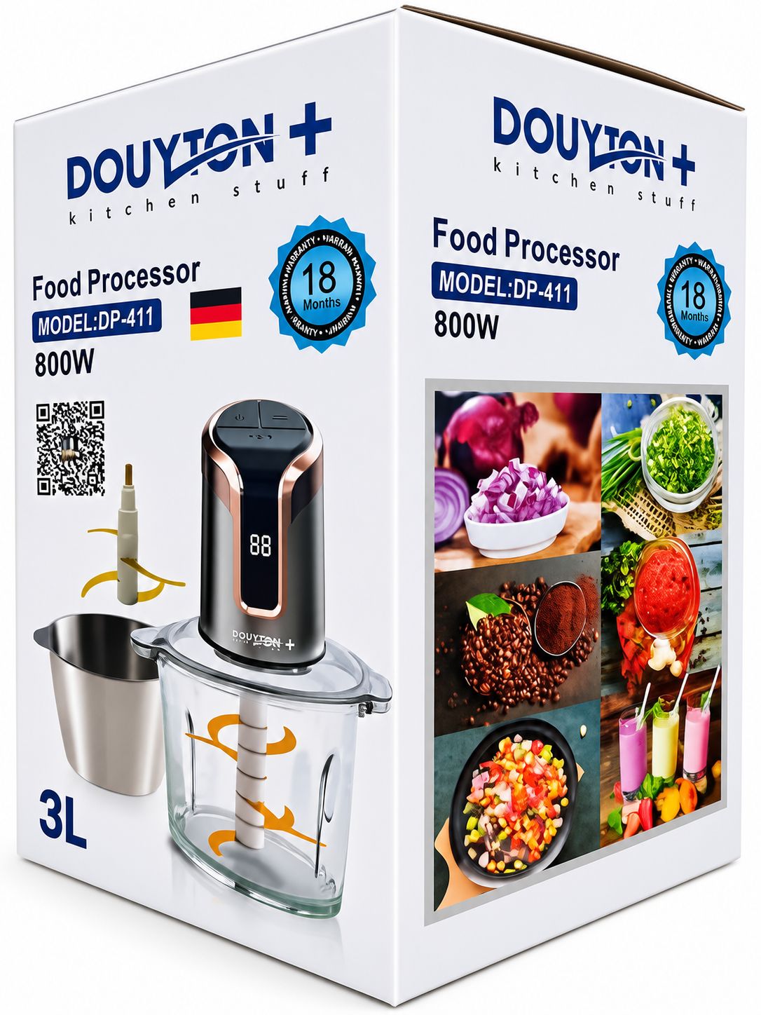 خرد کن دیجیتال دو کاسه دایتون مدل DP411 - 4